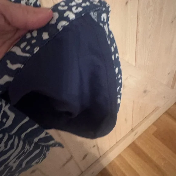 Tanya Taylor Navy and White Printed Midi Dress - Picture 3 of 7